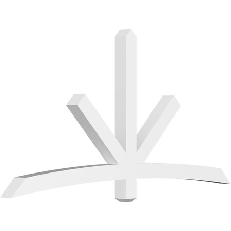 Ekena Millwork Alberta Architectural Grade PVC Gable Bracket, 84"W x 42"H x 4"D x 4"F, 12/12 Pitch GBP084X42X0404ALB00